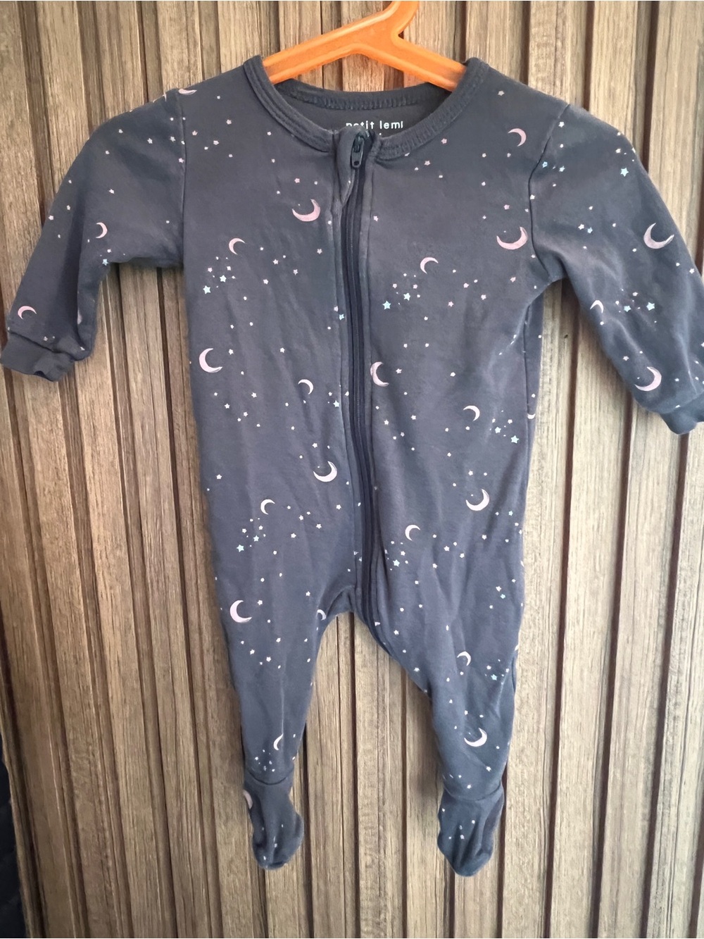 🔥 3 FOR $15 OFFER 🔥 Petit Lem Moon & Stars Footed Sleeper | 3M
